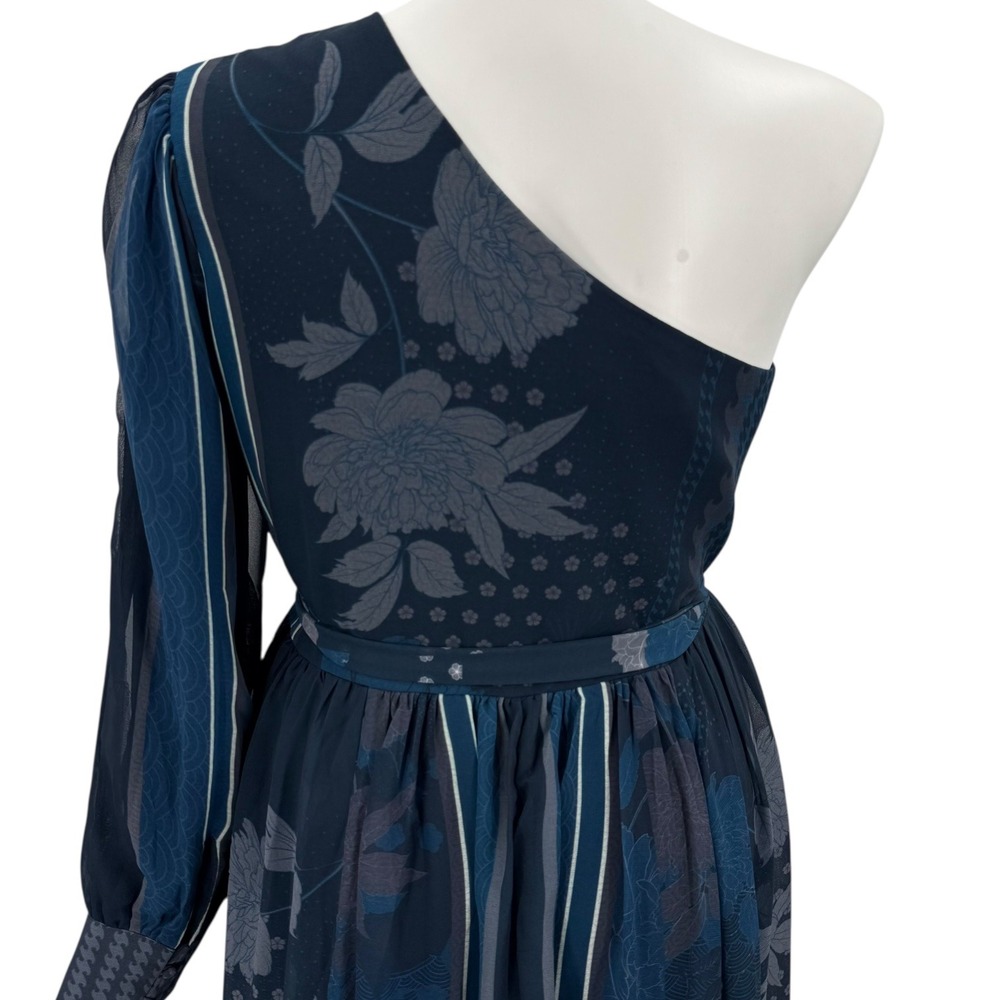 Nikita Mhaisalkar Anthropologie Women's 1X One-Shoulder Floral Print Maxi Dress - Picture 9 of 16
